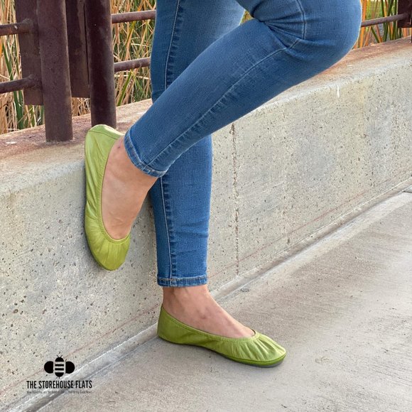 Oil Tanned Avocado Storehouse Flats - Picture 1 of 10